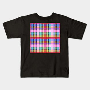 Bright Plaid Kids T-Shirt